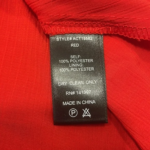 Anthropologie ASTR the Label Red Tina Tie-Waist Satin Cami Medium NWT - Picture 9 of 12